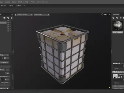 Water container 3D Model Low-poly 3D model