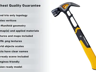Hammer Fiberglass PBR Low-poly 3D model