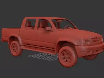 Toyota Hilux Mk6 DoubleCab 2001 3D print model