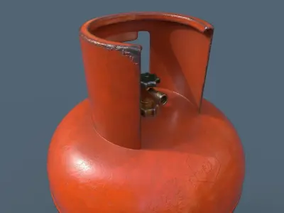Realistic Gas Cylinder Low-poly 3D model