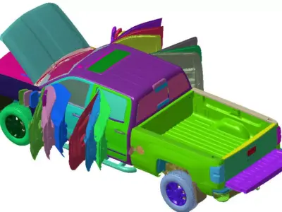 Chevrolet Silverado 2500 2015 Pickup Vehicle 3d scan data 3D model