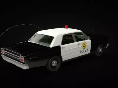 Galaxie 66 Police Car 3D model