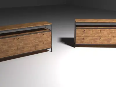 Industrial style drawer Free 3D model