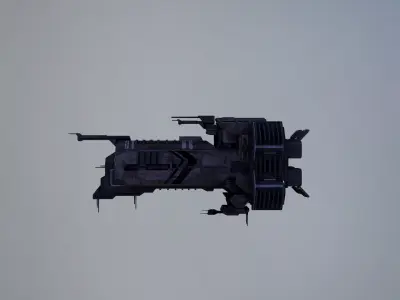 Command Spaceship - CXC Low-poly 3D model