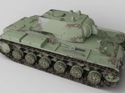 KV-1 Tank Model Kliment Voroshilov 3D print model