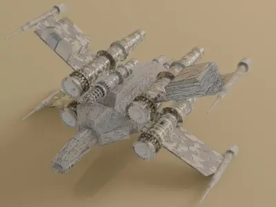 Blender 3d Space Ship Module with different 3d format of files Free 3D model