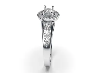 solitaire with ring sizes  9 part S76 3D print model