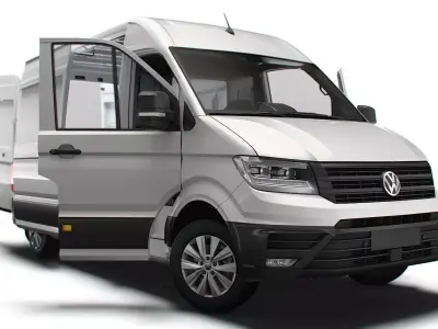 VW Crafter Panel Van L2H2 HQ Interior 2023 3D model