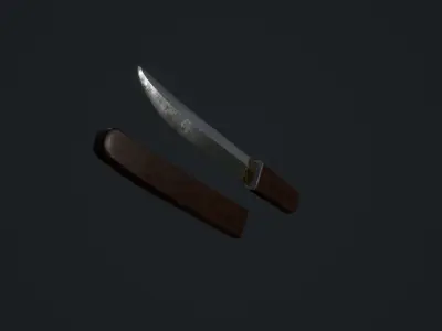 Tanto knife Low-poly 3D model