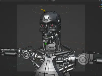 Rigged T-800 Terminator 3D model