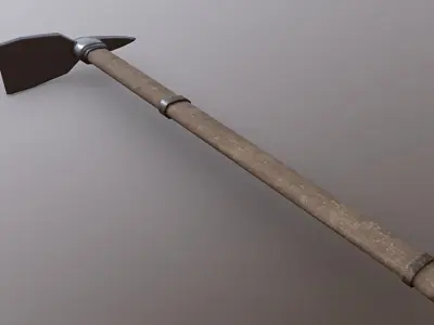 Hoe - Iron Low-poly 3D model