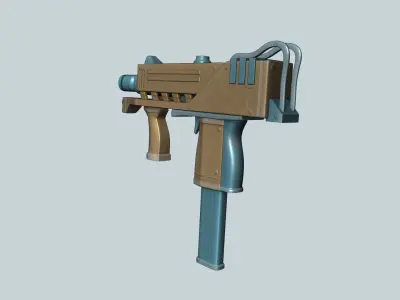 Sci-Fi MAC10 - Submachine Gun - Gun Weaponry Low-poly 3D model