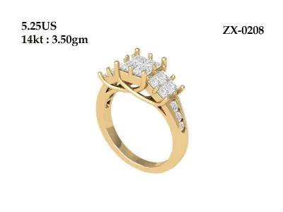Princess Ring 3D print model 15