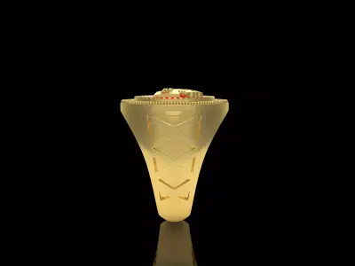 Crown Ring 3D print model 6