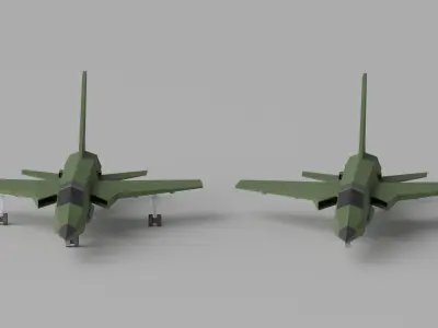 Cartoon F-105 Thunderchief 3D model
