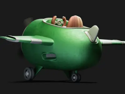 Stylize Cartoon Airplane  3D model