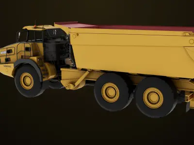 Generic Articulated Mining Truck 03 All PBR Textures Low-poly 3D model