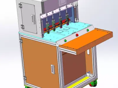 Battery nickel sheet cutting and leveling equipment 3D model