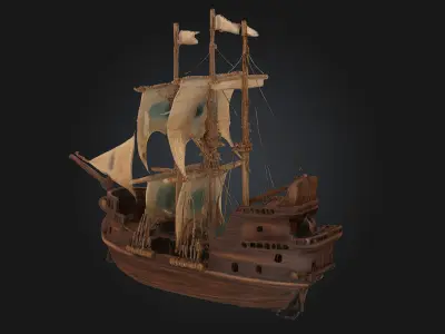 Majestic Voyage  Grand Sailing Adventure Diorama Package 3D model