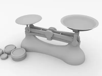 Kitchen Weighing Scale 3D model