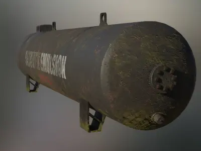 Industrial asphalt emulsion storage tank 3D model