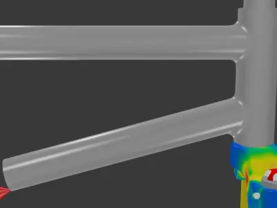 Suspension fork FEA 3D model