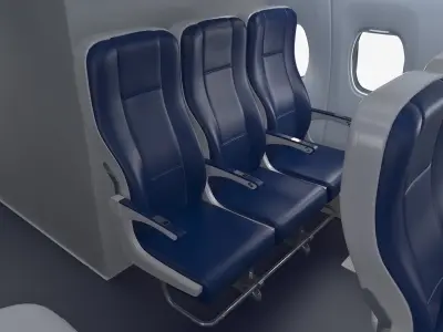 Boeing 737 Passenger Cabin 3D model