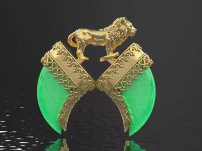 lion claw necklace 3D print model