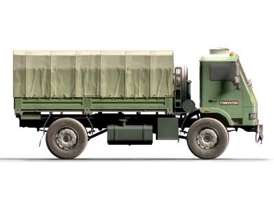 TATA LPTA 715 4x4 Military Truck Low-poly 3D model