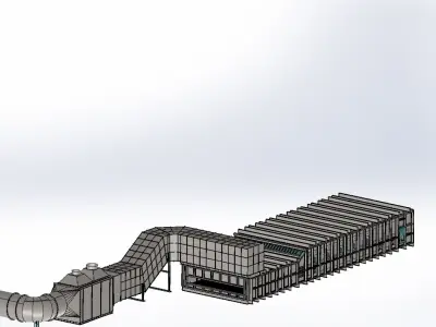 50 ton rolling mill oven 6000 mm width 3D model