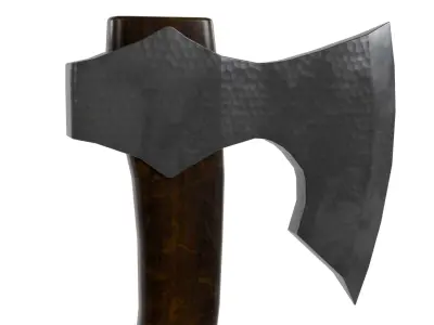 Medieval Metal Axe 4K PBR Low-poly 3D model