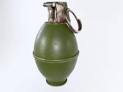 frag grenade Low-poly 3D model 2