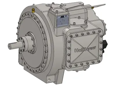 Single screw compressor JE Hall HSO 4200 Series 3D model