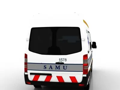Mercedes Benz Sprinter L2H2 2015 France Ambulance 3D model