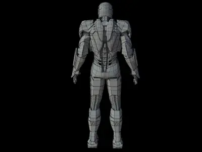 Iron man armor Low-poly 3D model