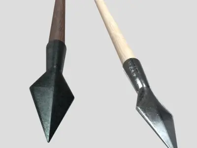 Wooden Arrow Pack Low-poly 3D model