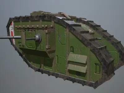 Tank Mark V PBR  Low-poly 3D model