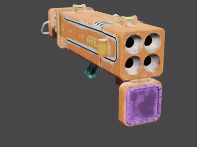Bazooka  Free Game Ready Low Poly 3D Model  Low-poly 3D model