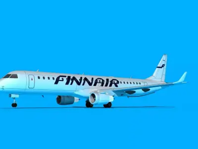 Embraer Emb-190 Finnair 1 3D model