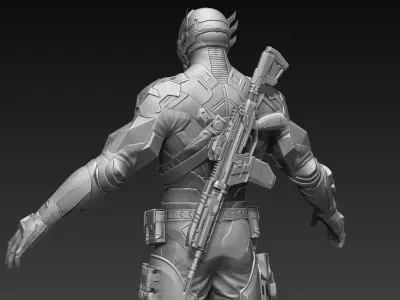 Sci-Fi Military Mercenary 3D model