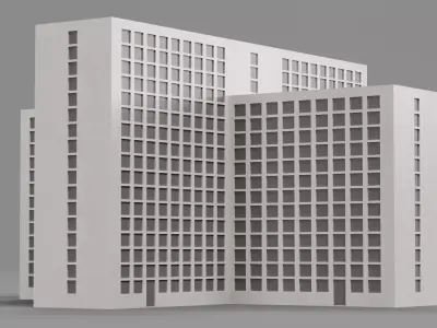 Paper Skyscraper V11 Low-poly 3D model