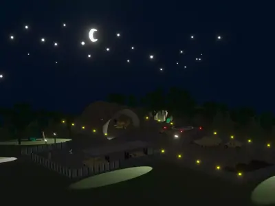 Military Base Low Poly Low-poly 3D model