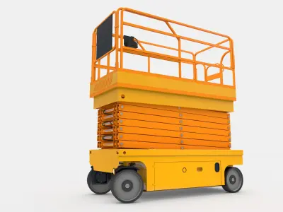 Scissors Lift Aerial Work Platform 3D model