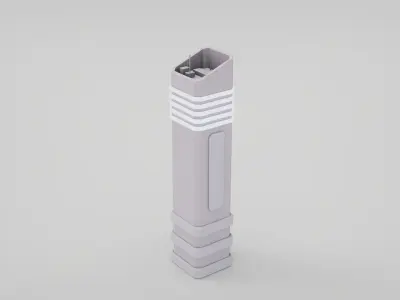 7 SciFi Skyscrapers Low-poly 3D model