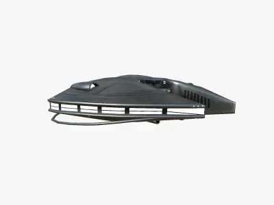 Alien Spaceship UFO D03 Dark Steel - Sci Fi Spacecraft Design Low-poly 3D model
