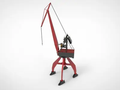 harbor crane Low-poly 3D model buy