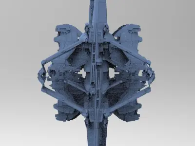 Dark Terra Former Ship destroyer 2 3D model