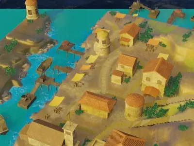 Village 3D model get