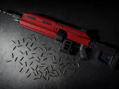 MOLTEN T60 Assault Rifle Low-poly 3D model