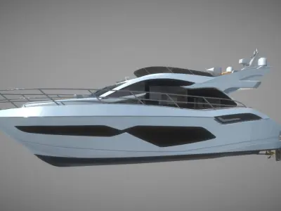 Yacht motor boat Low-poly 3D model purchase